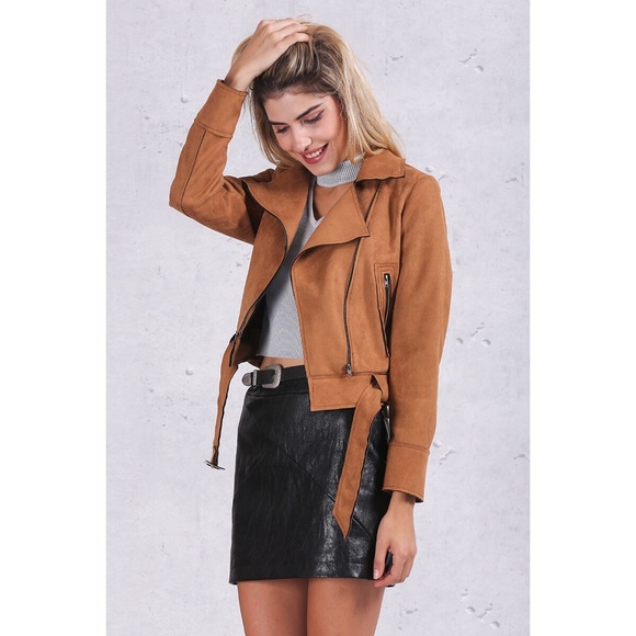 NEW! Suede Biker Jacket - Picture 3 of 8